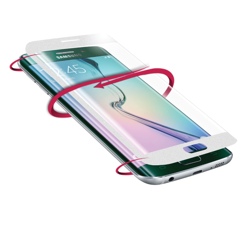 AREA Pellicola protettiva in vetro temperato curvo Area per Samsung Galaxy S7 Edge bordo bianco